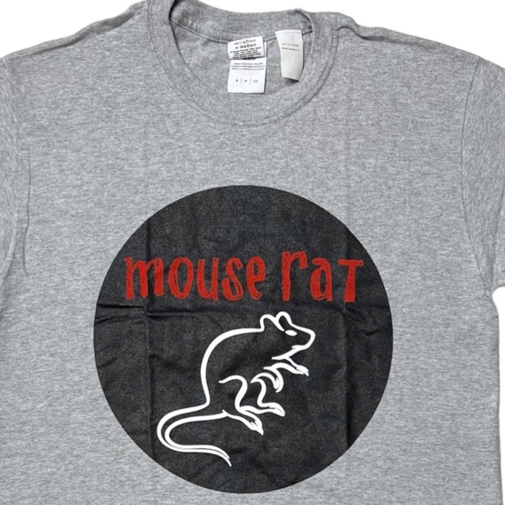 NWOT Mouse Rat {Gildan} Logo Graphic SS Band T-Shirt in Grey Unisex S